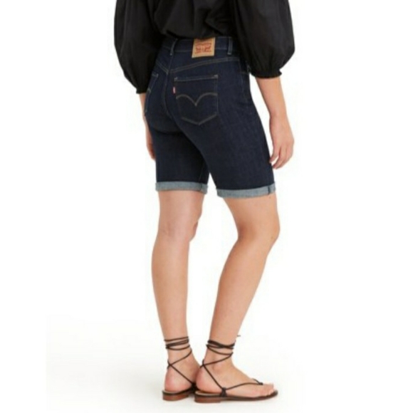 Levi's | Dark wash blue Bermuda jeans shorts - Picture 3 of 15